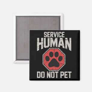 Íman Cão de Serviço Humano Não Acaricie Resgate Dono do