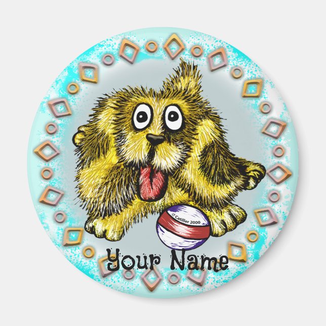 Íman Cão de Tempo de Reprodução (Frente)