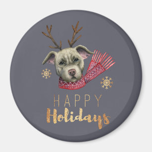 Íman Cão do Natal com ilustração da aguarela dos