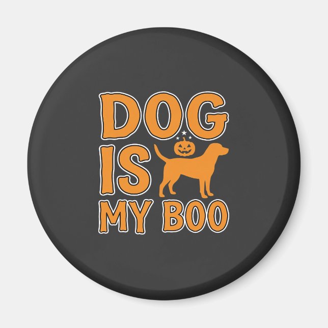 Íman Cão É o Meu Boo Halloween Cão (Frente)