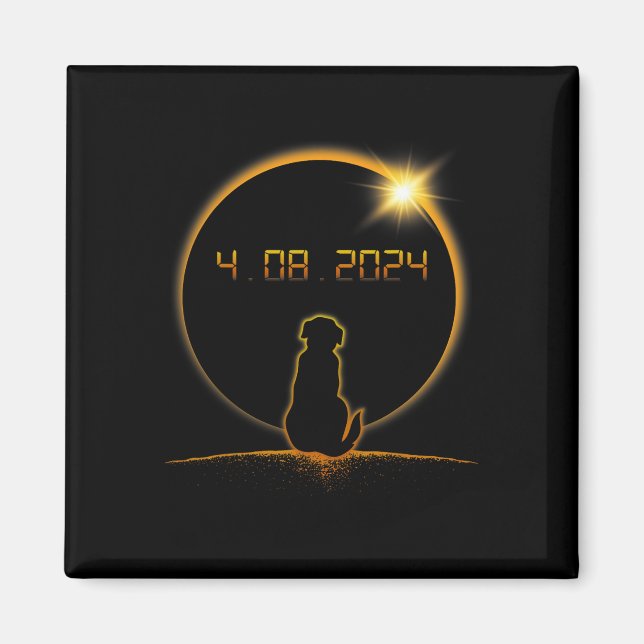 Íman Cão Eclipse Solar Total (Frente)