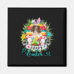 Íman Cão English Springer Spaniel em Ovos de Páscoa Esb