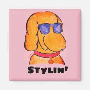 Íman Cão engraçado bonito dos desenhos animados