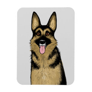Íman Cão german shepherd   GSD de corte   Pet Lover's A