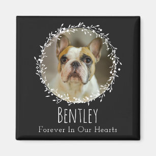 Íman Cão Memorial Pet Loss Keepsaem Duas Fotografias Wr