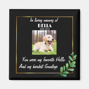 Íman Cão Memorial Stone Perda de Pet Stone Black