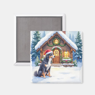 Íman Cão Montanhês Suíço Maior Cabana Nevada Chapéu de 
