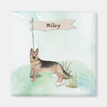 Cão Pet do German shepherd de Nome Personalizado