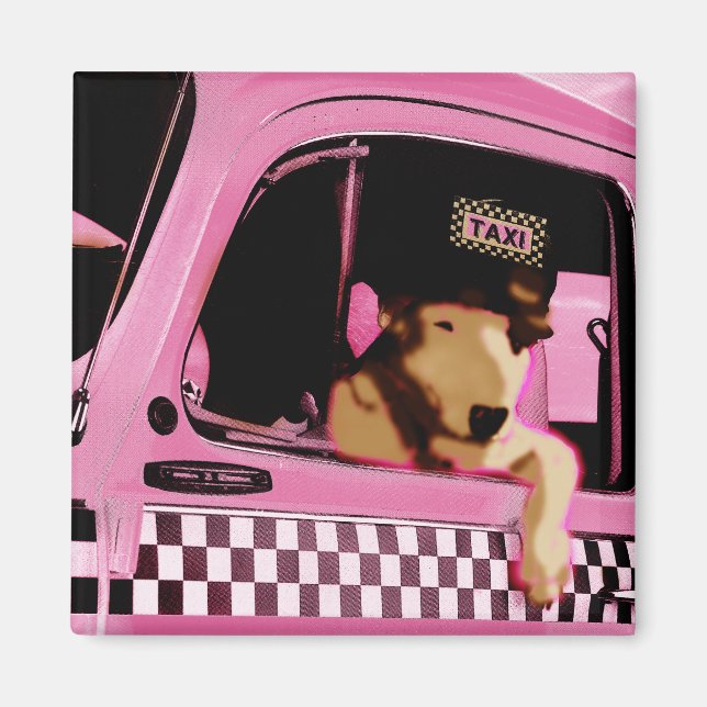 Íman cão "pop de arte" do ímã (Frente)