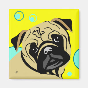 Íman Cão Pug Tan