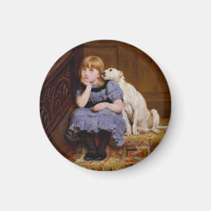 Íman Cão que consola a menina - "simpatia" por Riviere