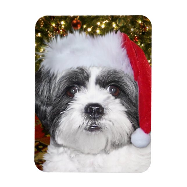 Íman Cão Shih Tzu de Natal (Vertical)