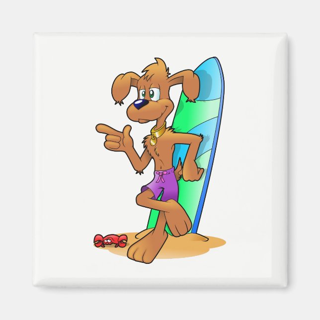 Íman Cão surf (Frente)