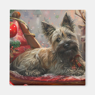 Íman Cão Terrier Skye Natal Festivo