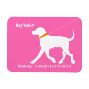 Íman Cão Walker Pet Business Lab Moderno Rosa