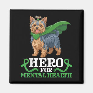 Íman Cão Yorkshire Terrier Herói para Saúde Mental