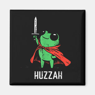 Íman Capa de Espada de Rã Huzzah Meme Divertido Fantasi