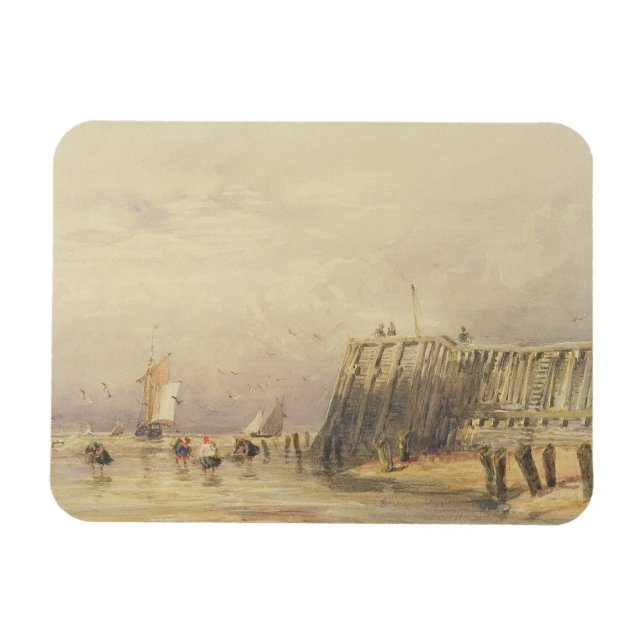 Íman Capa de mar com argas à vela e figuras Wading of (Horizontal)