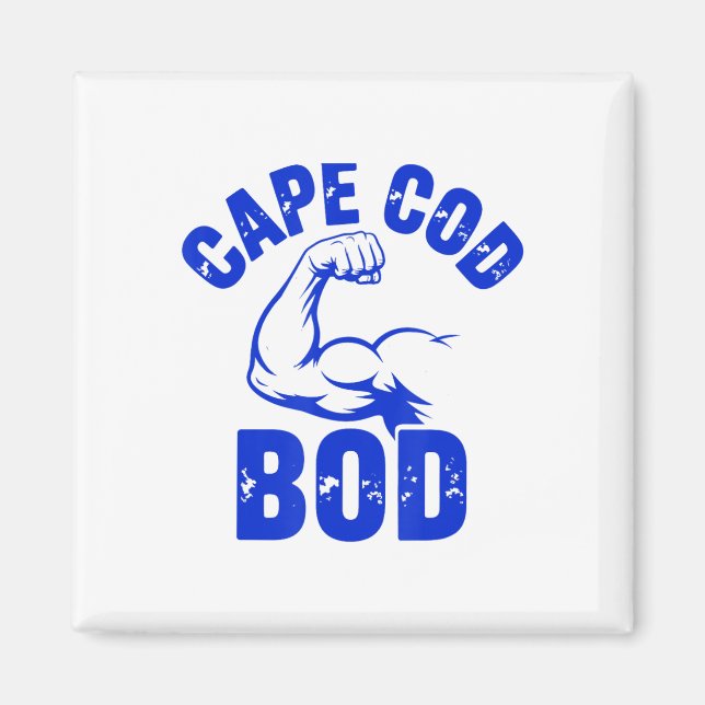 Íman Capa engraçada de homem Cod Bod Machusetts verão p (Frente)