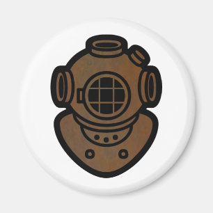 Íman Capacete de bronze do mergulho