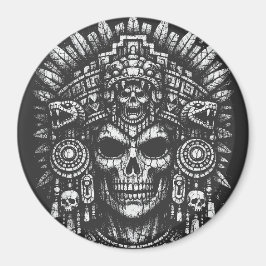 Íman Capacete de Caveira Asteca por BurnsInHell