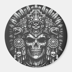 Íman Capacete de Caveira Asteca por BurnsInHell