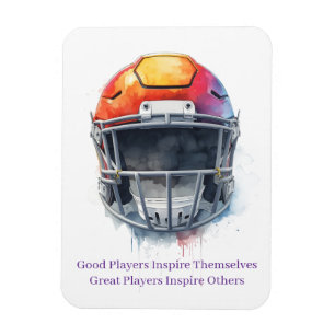 Íman Capacete de Futebol Motivacional Inspirador