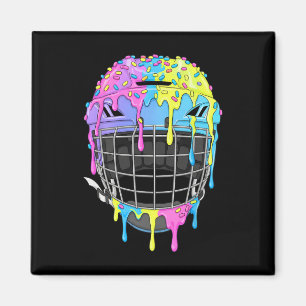 Íman Capacete de Hóquei Sorvete Drip Para Menino Jogado