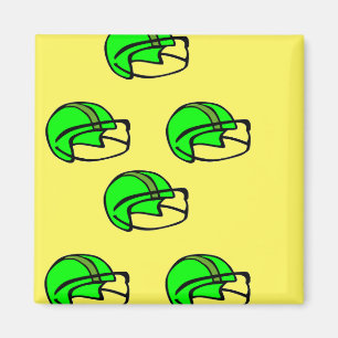 Íman Capacete verde de futebol
