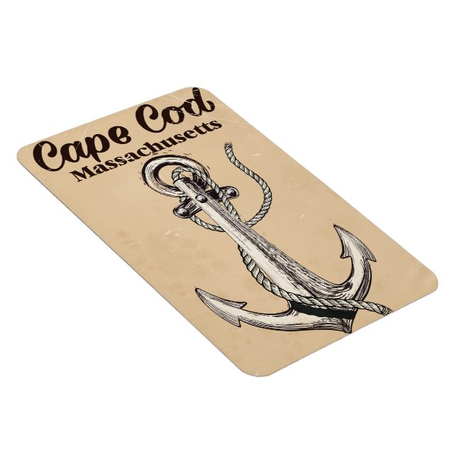Íman Cape Cod Massachusetts Cartaz de viagem vintage (Lado Direito)