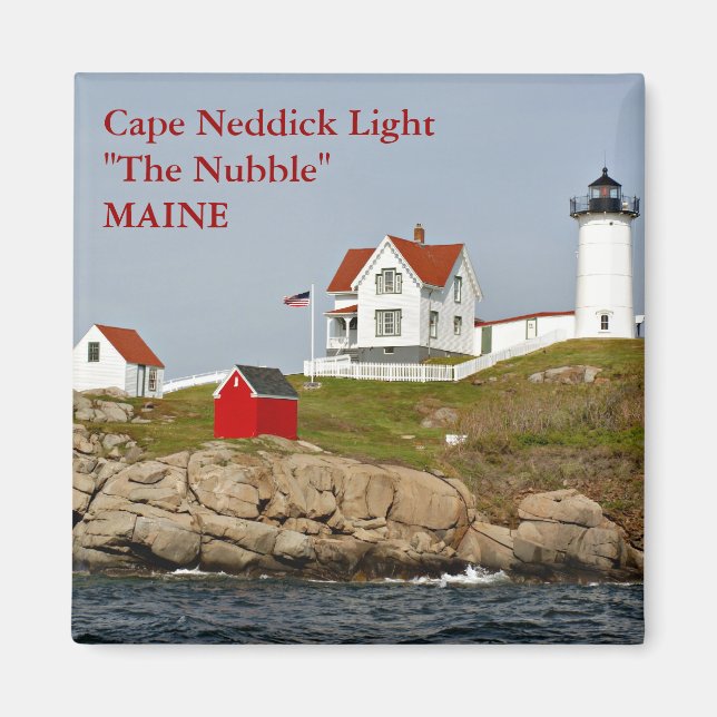 Íman Cape Neddick Light, Maine Magnet (Frente)