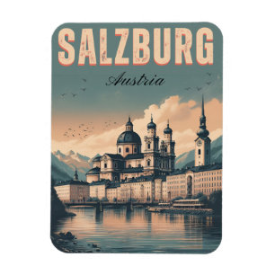 Íman Capital vintage da Áustria salzburg horizonte