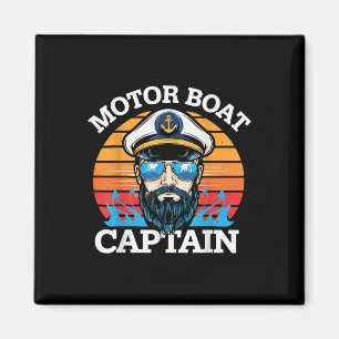 Íman Capitão de Barco a Motor Retro Náutico Legal Ocean