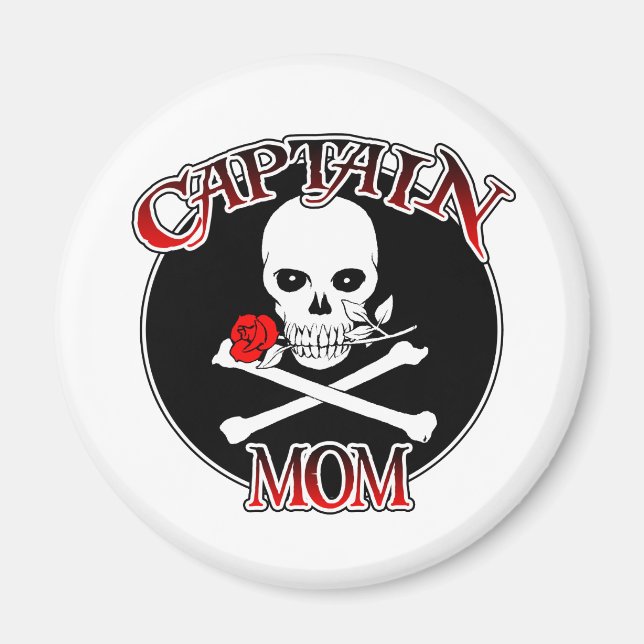 Íman Capitão Mãe (Rosa) Magnet (Frente)