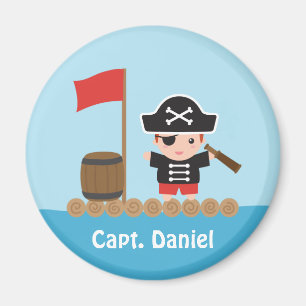 Íman Capitão Pirata do Oceano Bonito Menino da Jangada