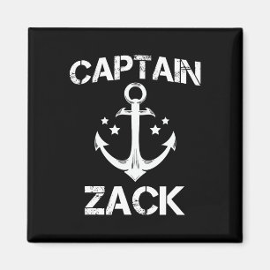 Íman Capitão Zack Funny Birthday Personalizado Boat
