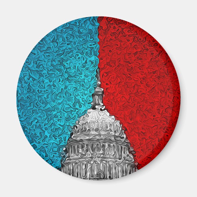 Íman Capitol Building Abstrato (Frente)