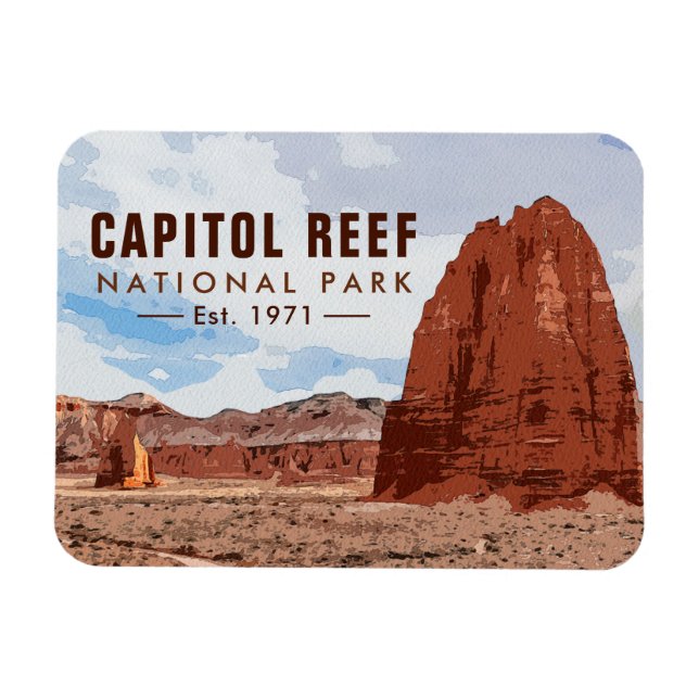 Íman Capitol Reef National Park Catthedral Valley Loop (Horizontal)