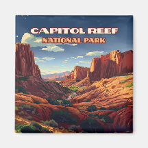 Capitol Reef National Park Utah Desert Vintage