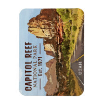 Capitol Reef National Park Utah Desert Watercolor