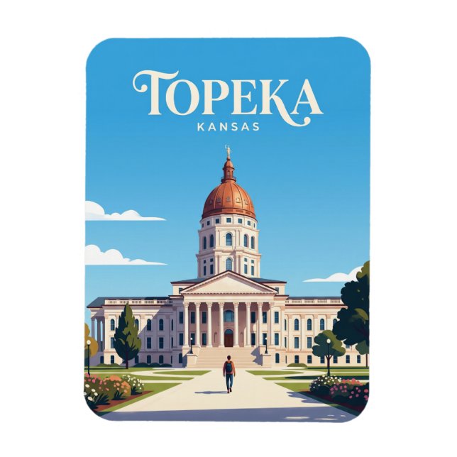 Íman Capitólio Estadual do Kansas EUA (Vertical)