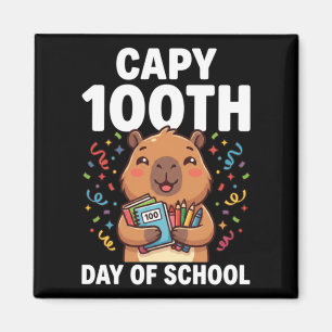 Íman Capivara 100º Dia De Escola Capy Animal Fofo