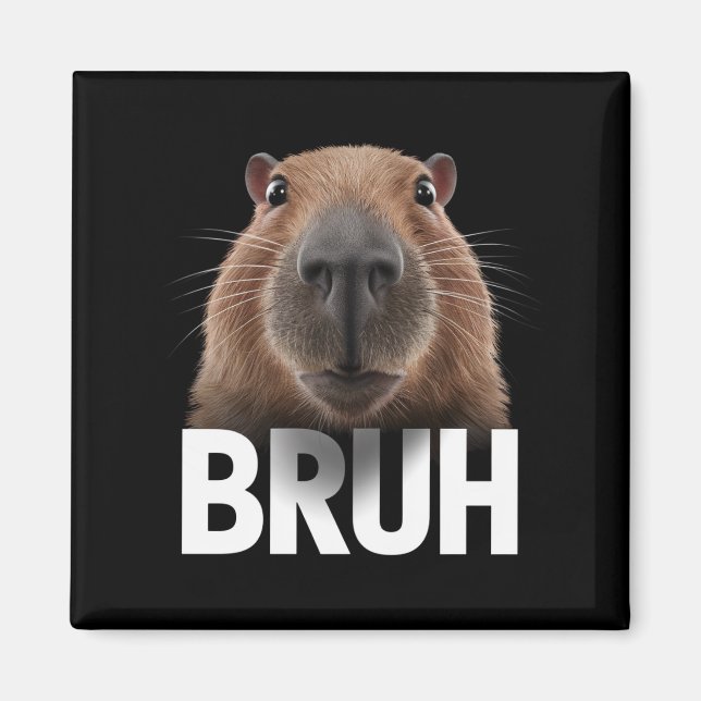 Íman Capivara Engraçada Bruh  (Frente)