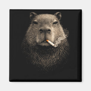 Íman Capivara meme engraçado de fumar estética retrô vi
