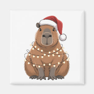 Íman Capivara Natal Correspondência Divertida Papai Noe