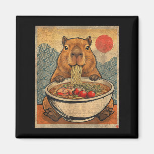 Íman Capivara Ramen Japonês Gráfico Divertido Kawaii An