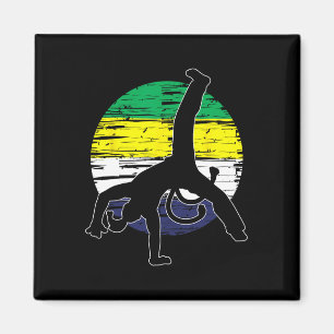 Íman Capoeira Retro - Amante de Artes Marciais Kickboxi