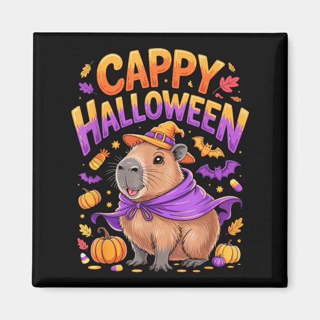 Íman Cappy Halloween Capybara Witch  (Frente)
