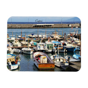 Íman Cápri, Itália, Barcos, Marina, Fotografia, Ímã