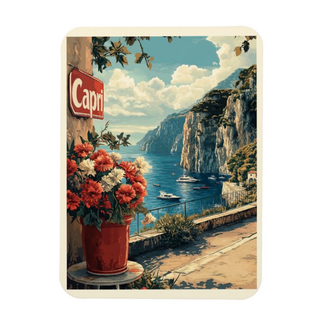 Íman Capri, Itália Vintage (Vertical)